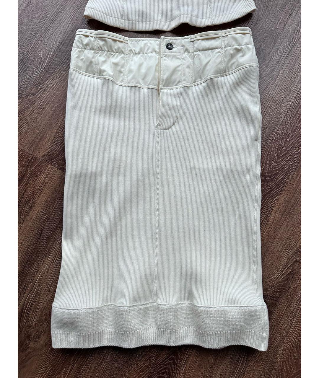 BOTTEGA VENETA Белый хлопковый костюм с юбками, фото 4