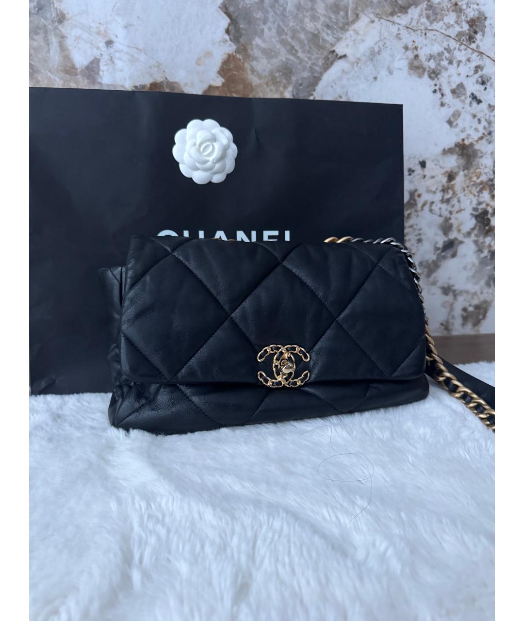 CHANEL Черная кожаная сумка через плечо, фото 3