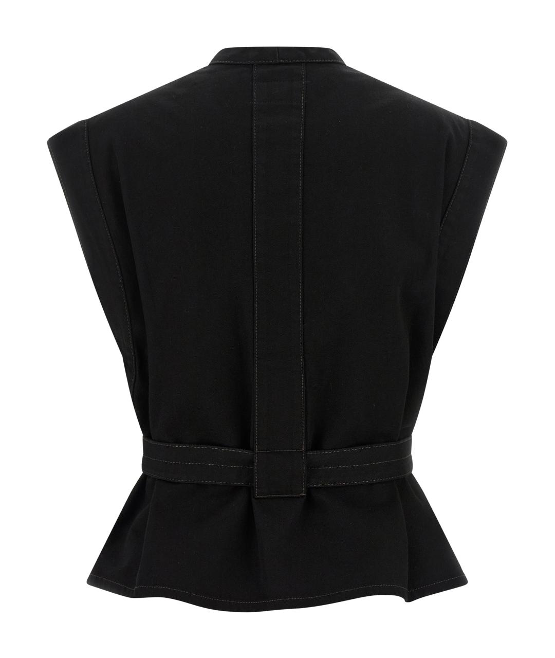 LEMAIRE Черная деним жилетка, фото 3