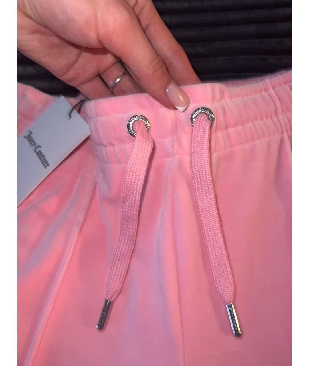 JUICY COUTURE Розовый велюровый спортивные костюмы, фото 7