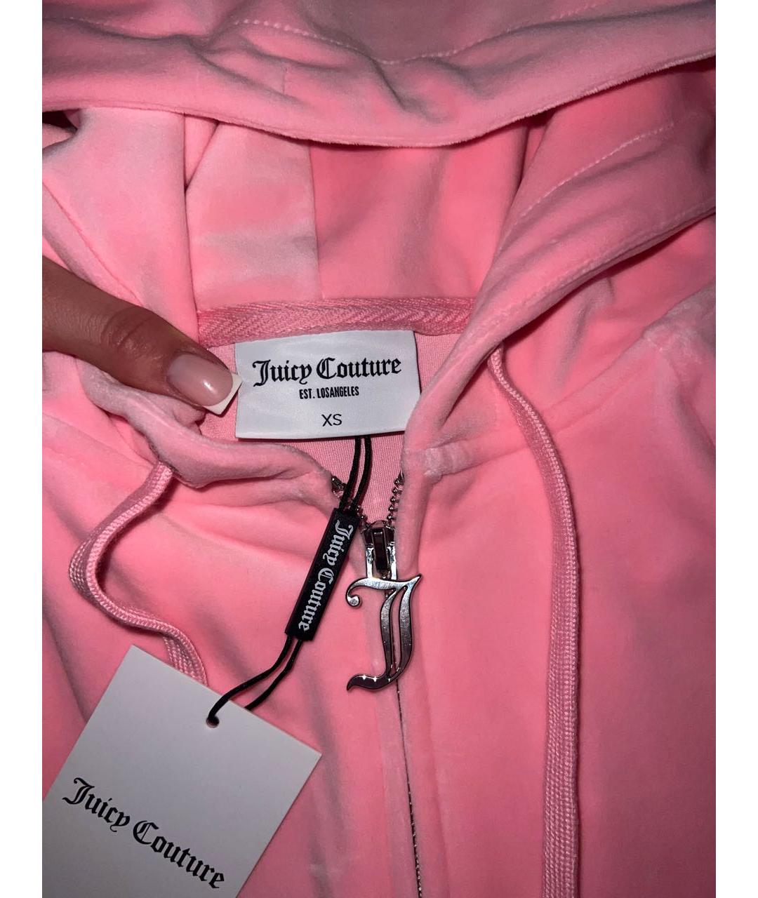 JUICY COUTURE Розовый велюровый спортивные костюмы, фото 5