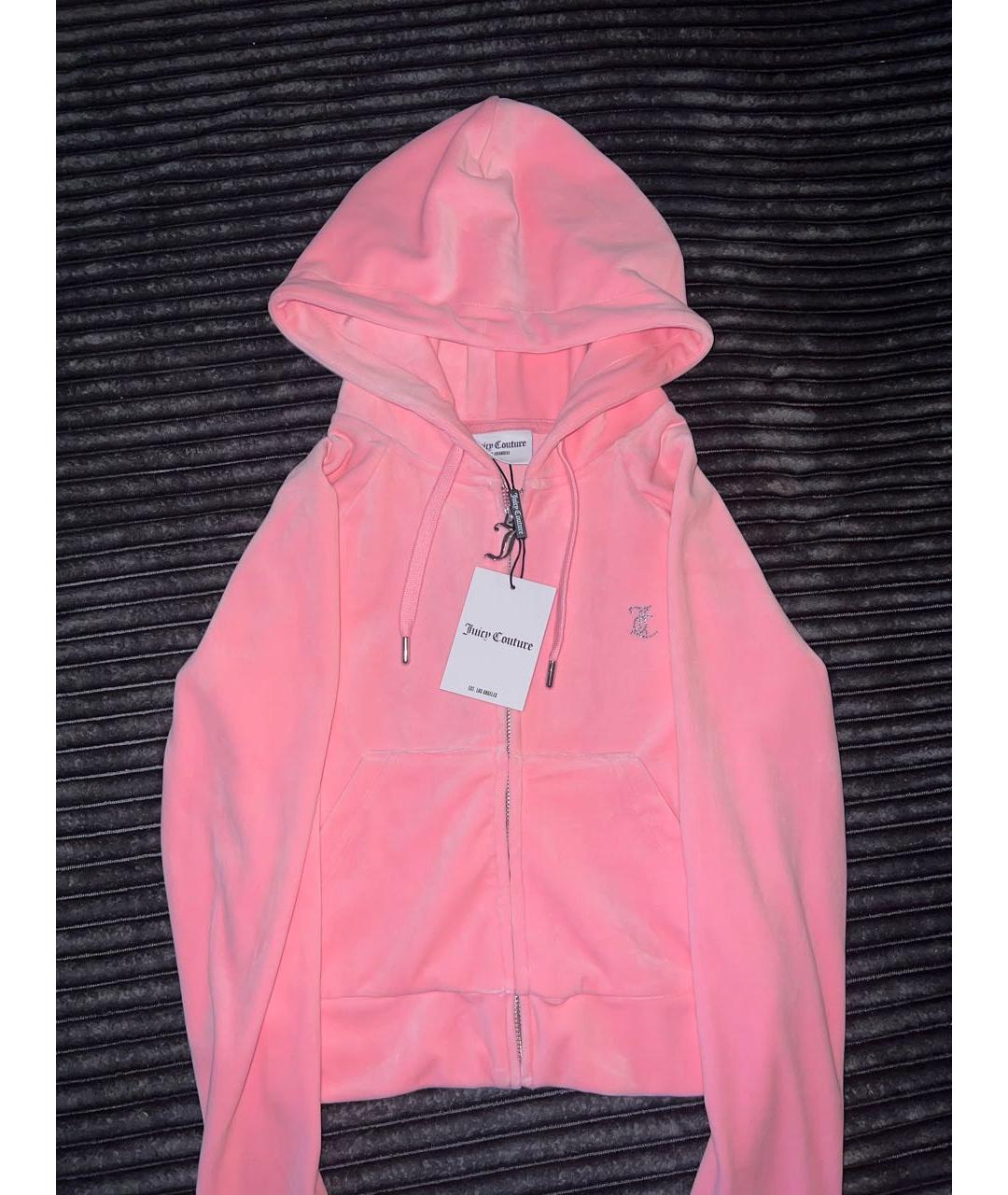 JUICY COUTURE Розовый велюровый спортивные костюмы, фото 3