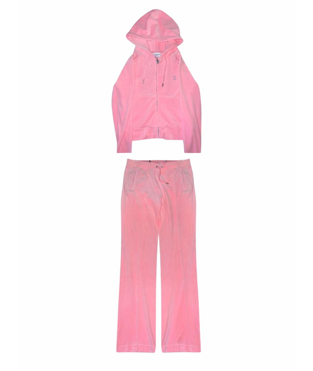 JUICY COUTURE Розовый велюровый спортивные костюмы, фото 1