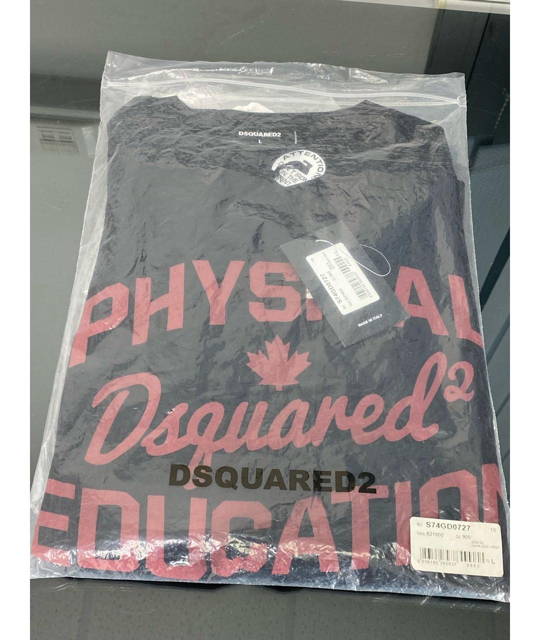 DSQUARED2 Черная хлопковая футболка, фото 6