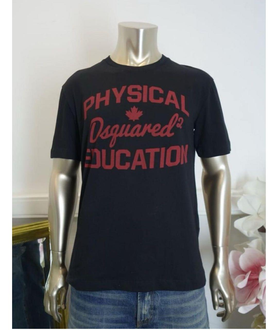 DSQUARED2 Черная хлопковая футболка, фото 8