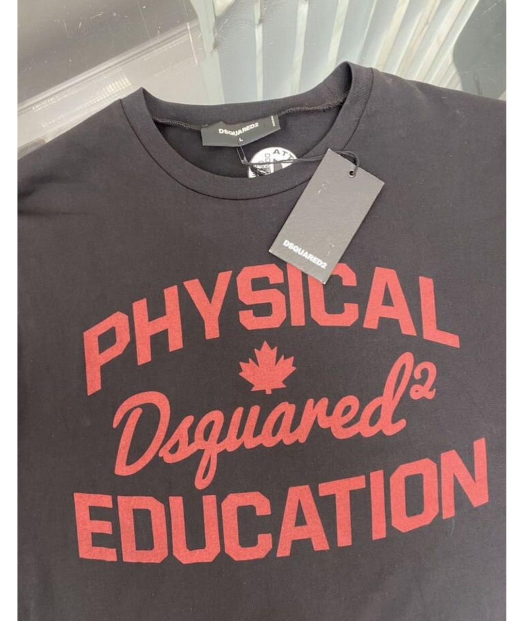 DSQUARED2 Черная хлопковая футболка, фото 4