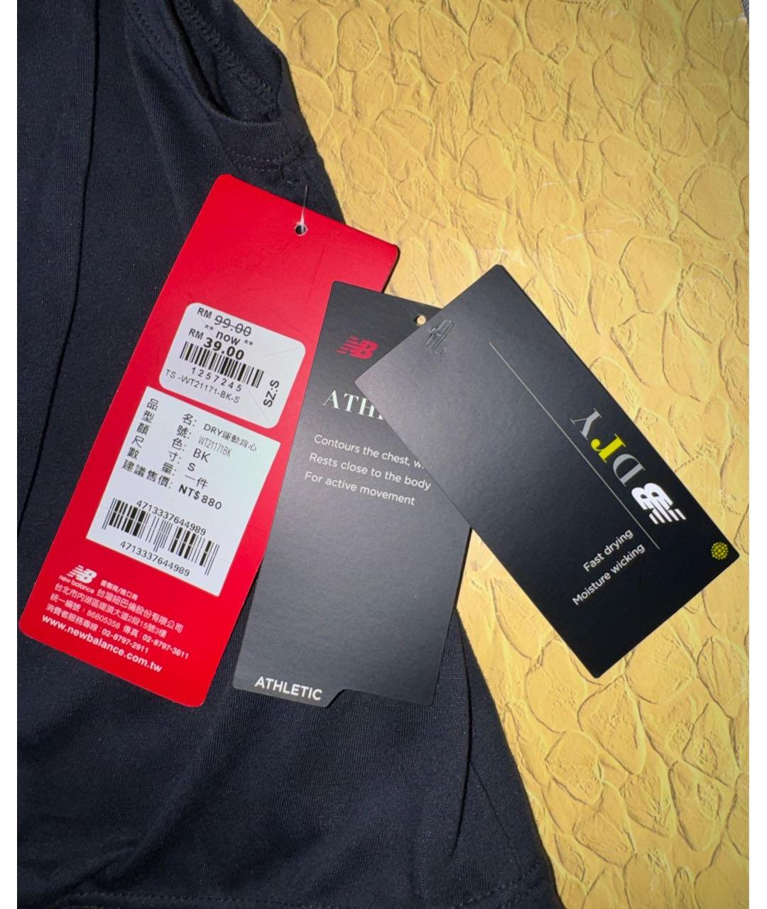 NEW BALANCE Черная хлопковая майка, фото 6