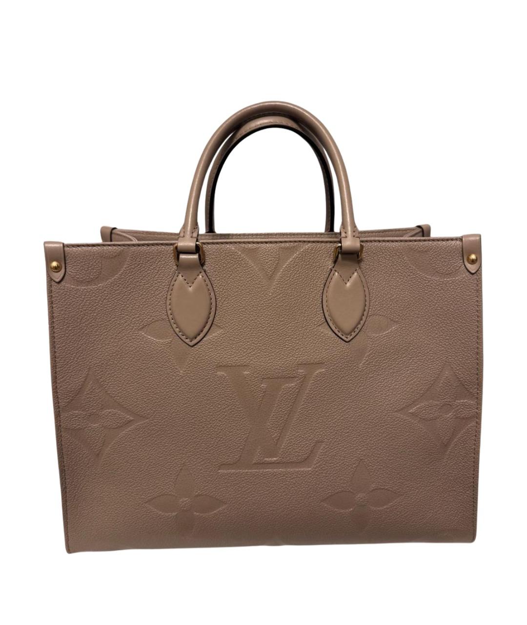 LOUIS VUITTON Бежевая кожаная сумка тоут, фото 1