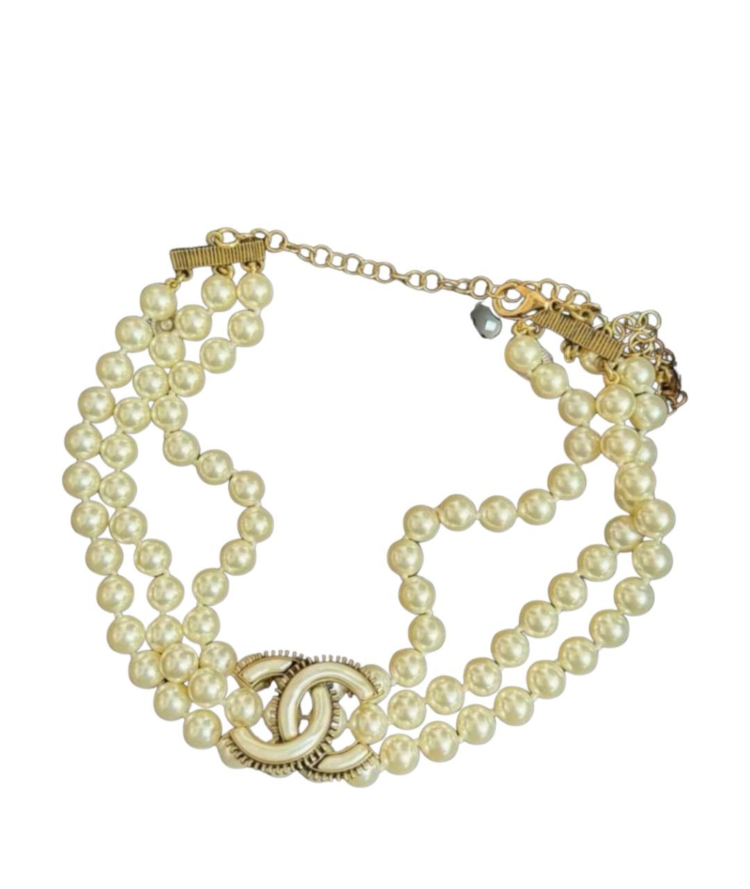 CHANEL Белый чокер, фото 1