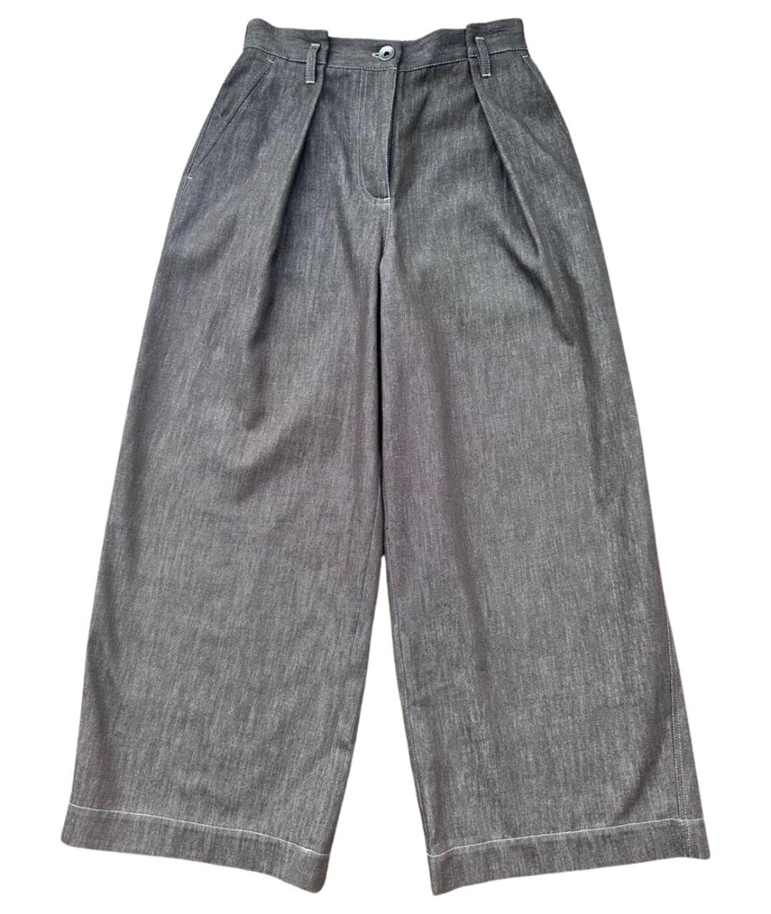 BRUNELLO CUCINELLI Коричневые хлопковые прямые джинсы, фото 1