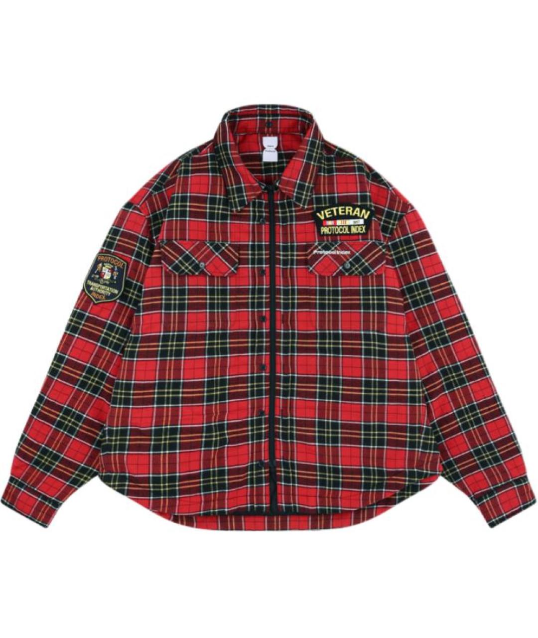 PROTOCOL INDEX Красная хлопковая классическая рубашка, фото 3
