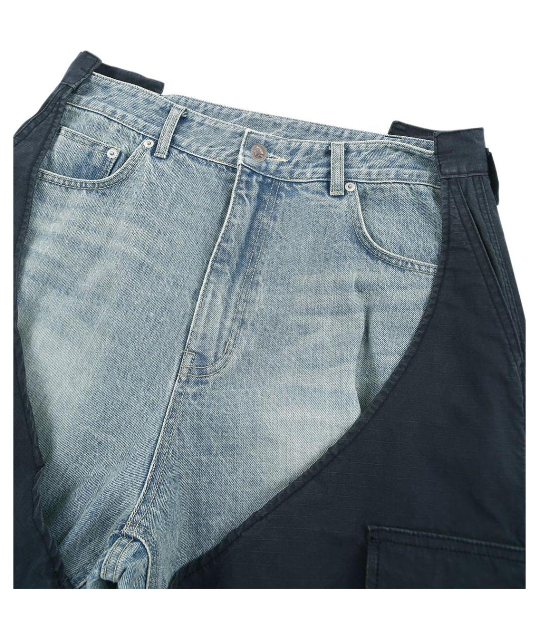 PROTOCOL INDEX Синие хлопковые прямые джинсы, фото 4