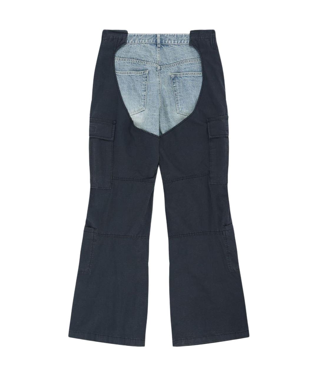 PROTOCOL INDEX Синие хлопковые прямые джинсы, фото 2