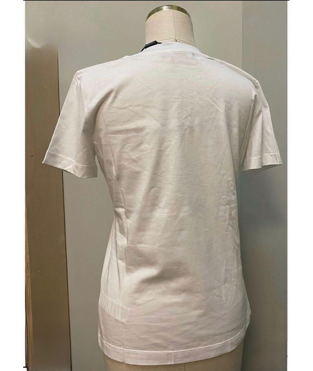 DOLCE&GABBANA Белая хлопковая футболка, фото 2