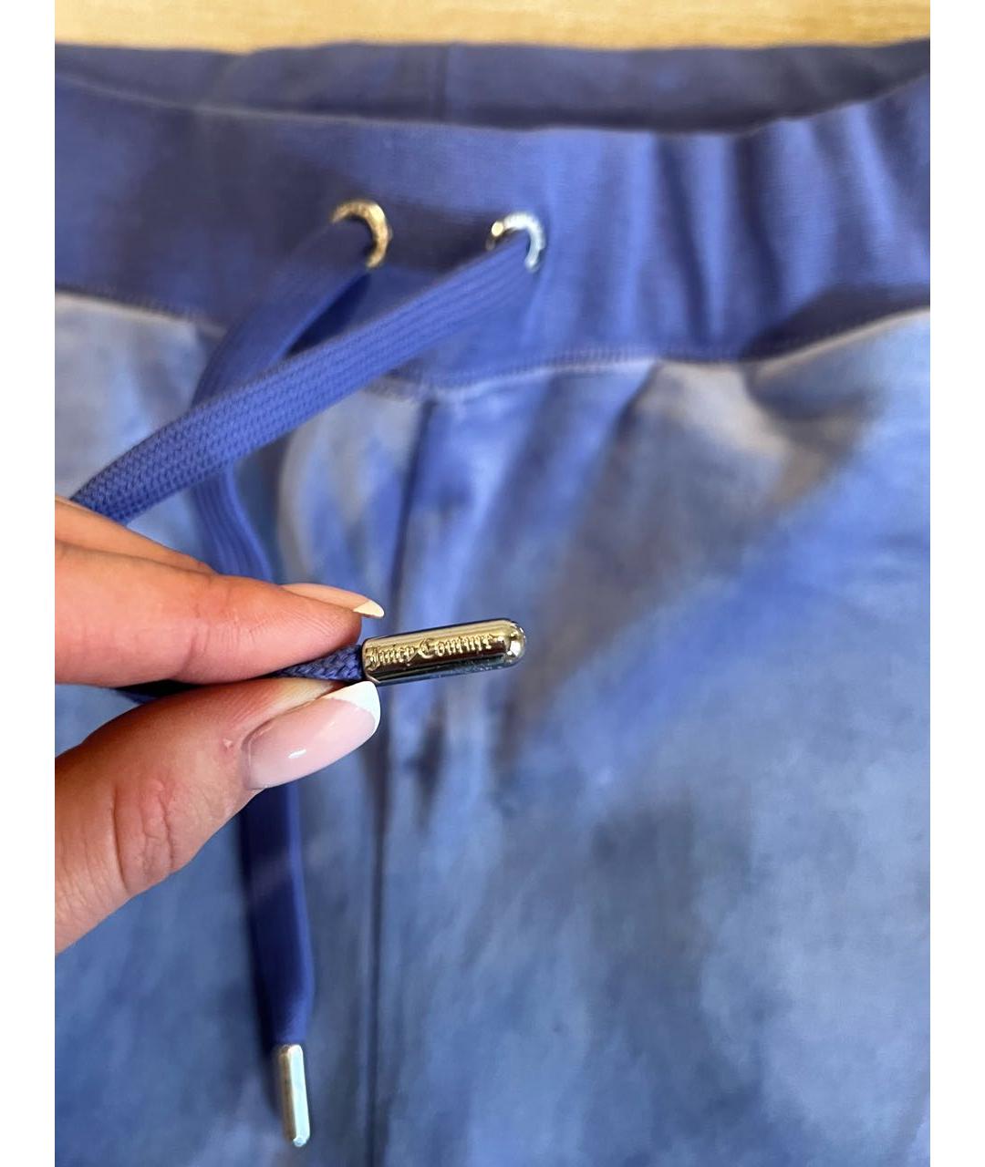 JUICY COUTURE Голубой велюровый спортивные костюмы, фото 4