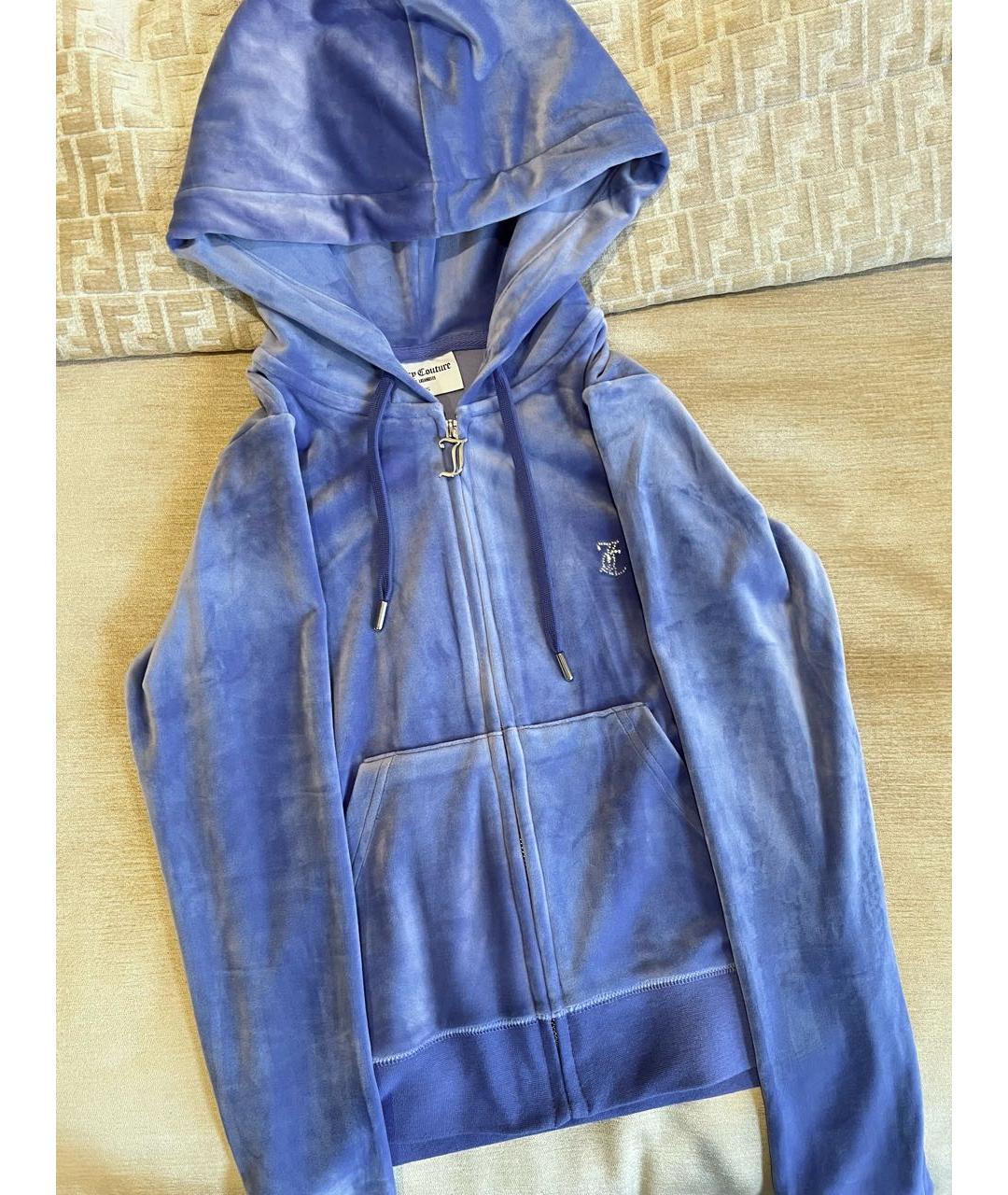 JUICY COUTURE Голубой велюровый спортивные костюмы, фото 7