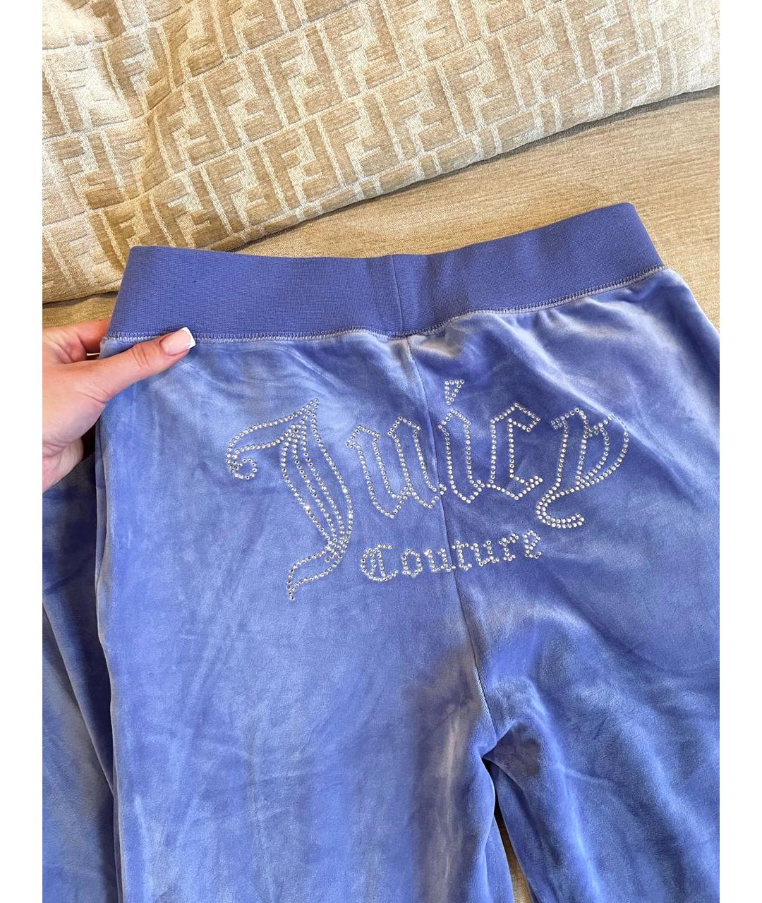 JUICY COUTURE Голубой велюровый спортивные костюмы, фото 6