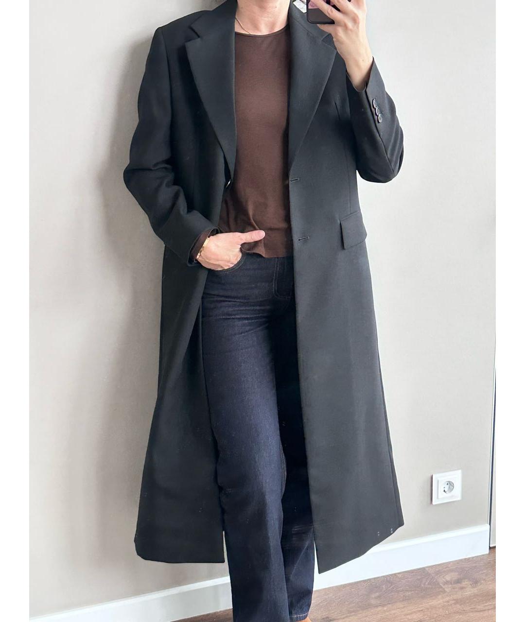 PRADA Черное шерстяное пальто, фото 6