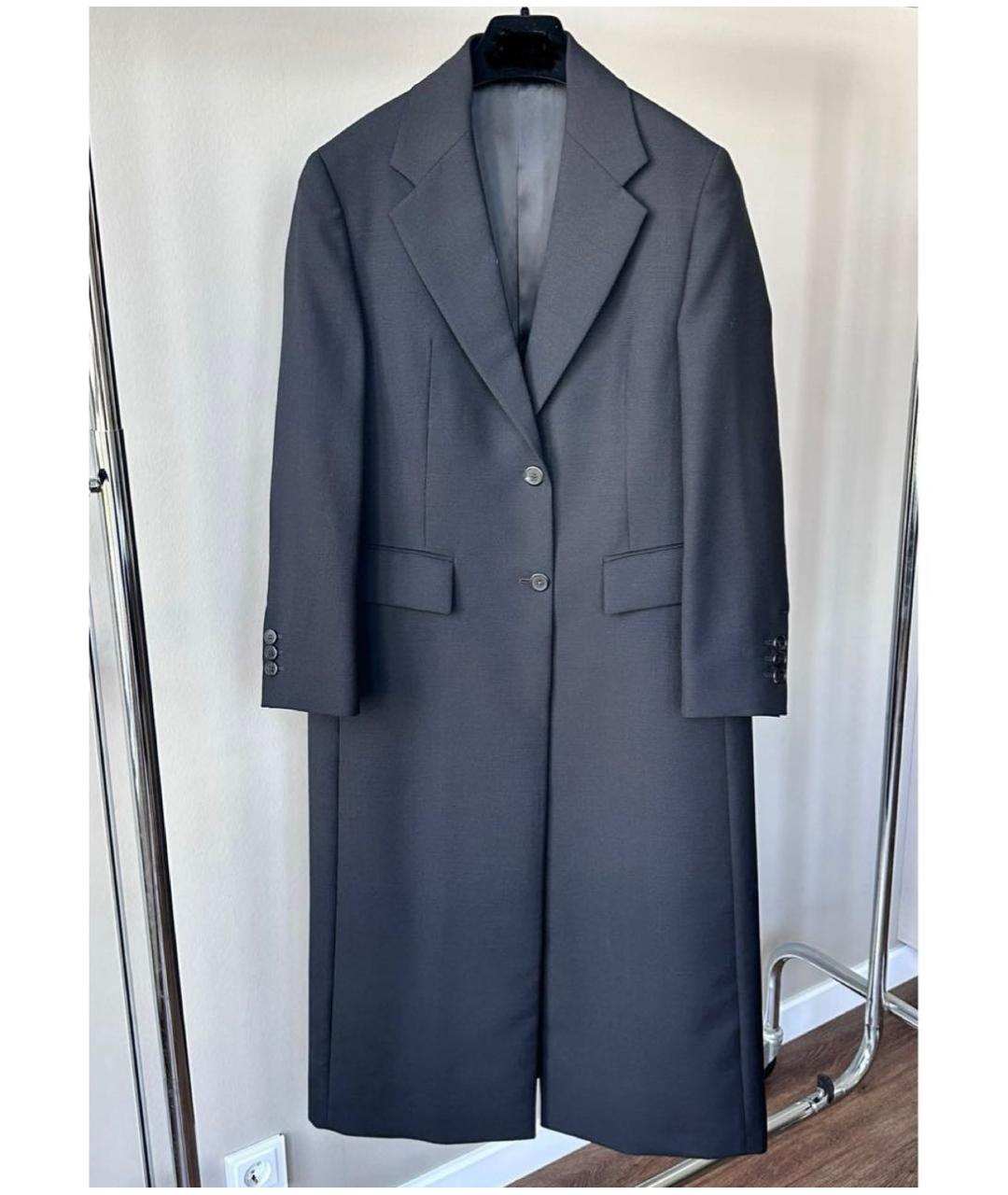 PRADA Черное шерстяное пальто, фото 2