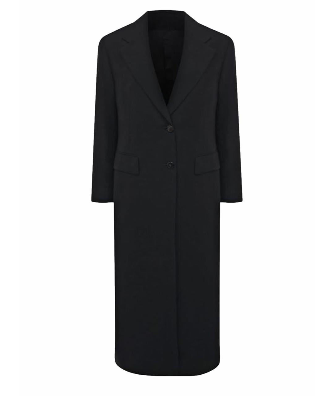 PRADA Черное шерстяное пальто, фото 1