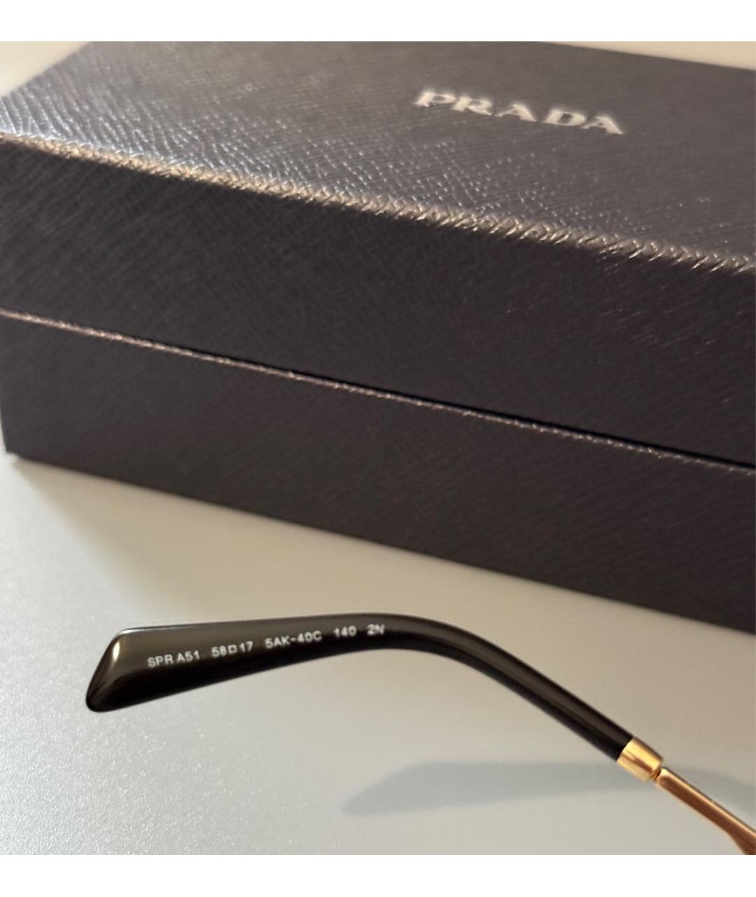 PRADA Розовые металлические солнцезащитные очки, фото 7