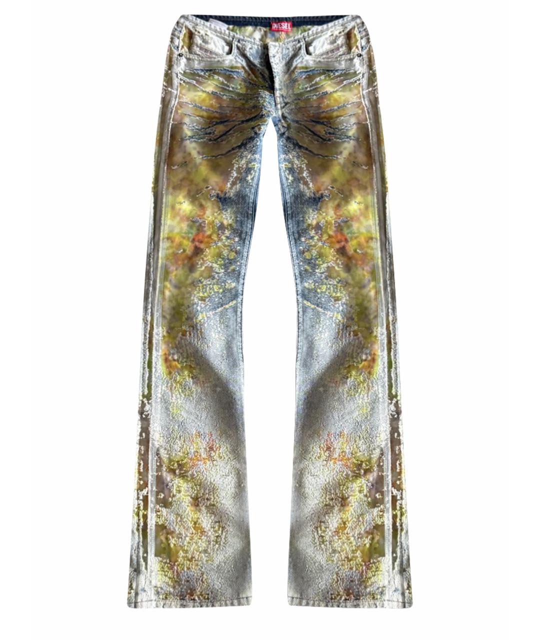 DIESEL Голубые хлопковые джинсы клеш, фото 9