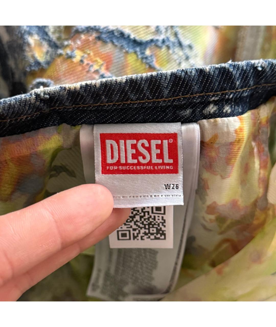 DIESEL Голубые хлопковые джинсы клеш, фото 8