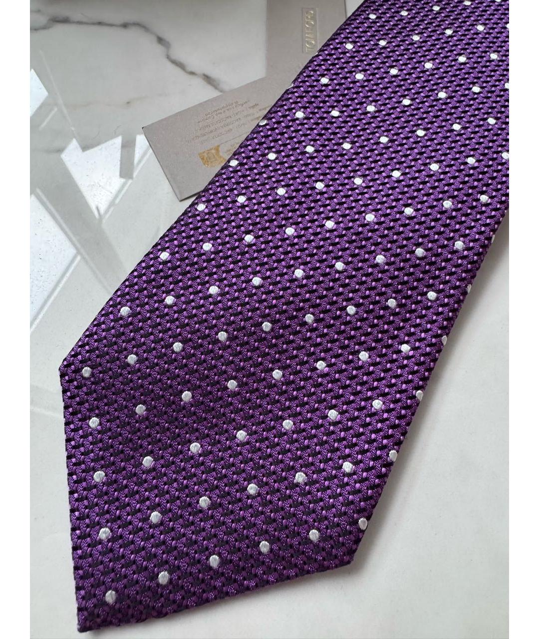 TOM FORD Фиолетовый шелковый галстук, фото 3