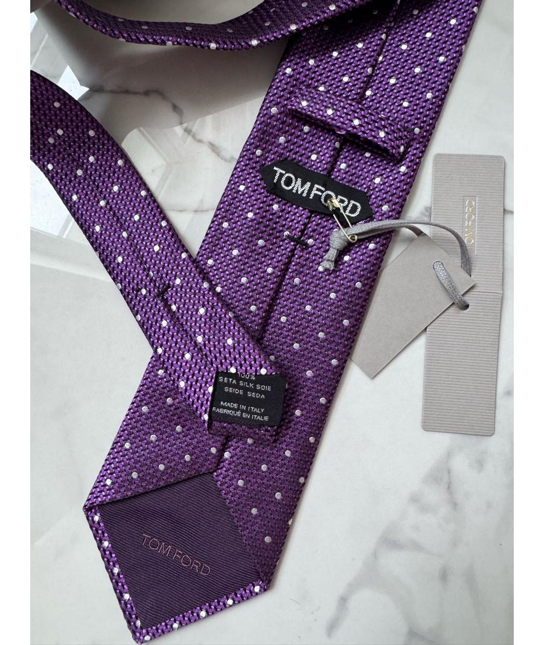 TOM FORD Фиолетовый шелковый галстук, фото 5