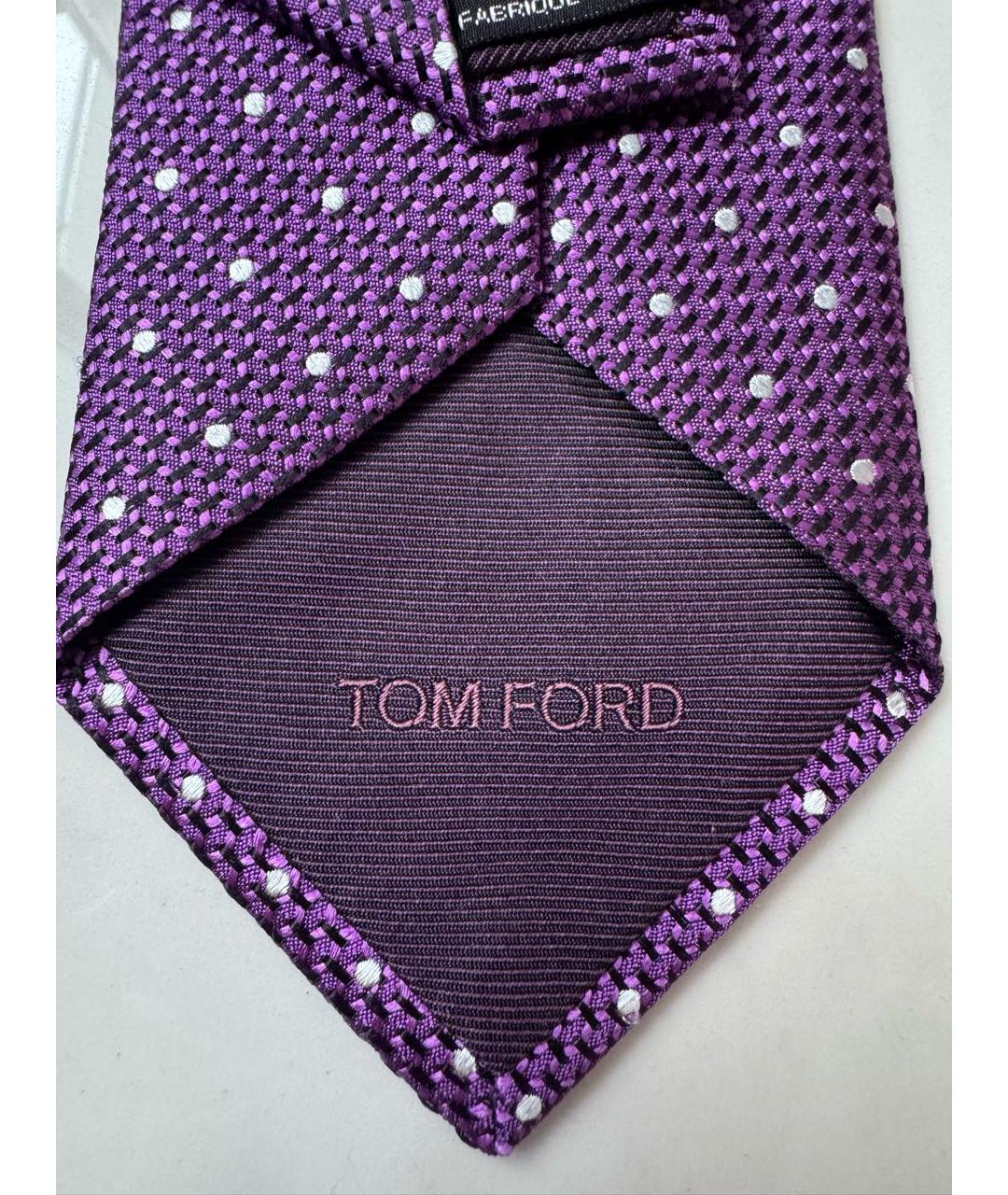 TOM FORD Фиолетовый шелковый галстук, фото 7