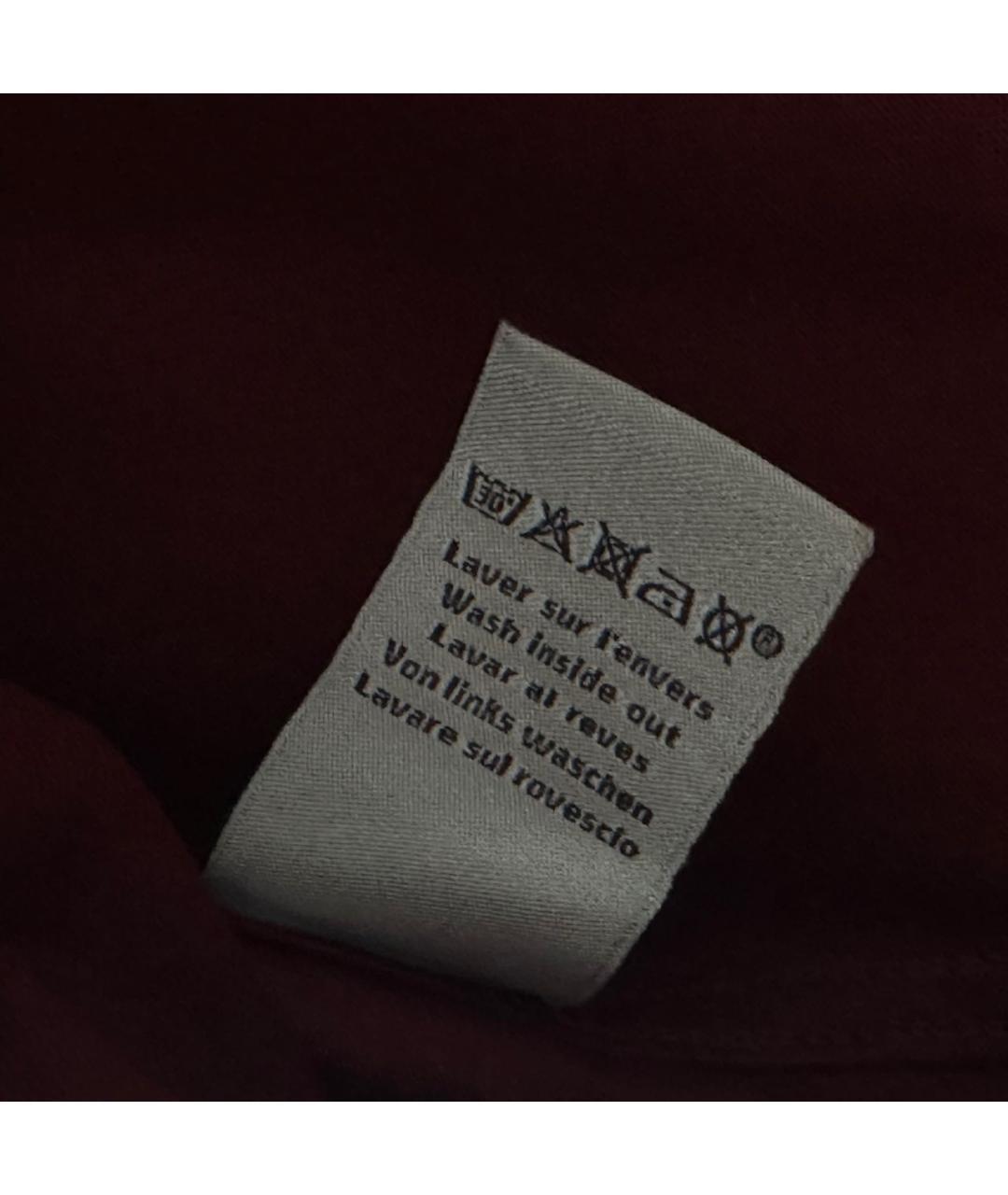 HERMES Бордовая хлопковая футболка, фото 7