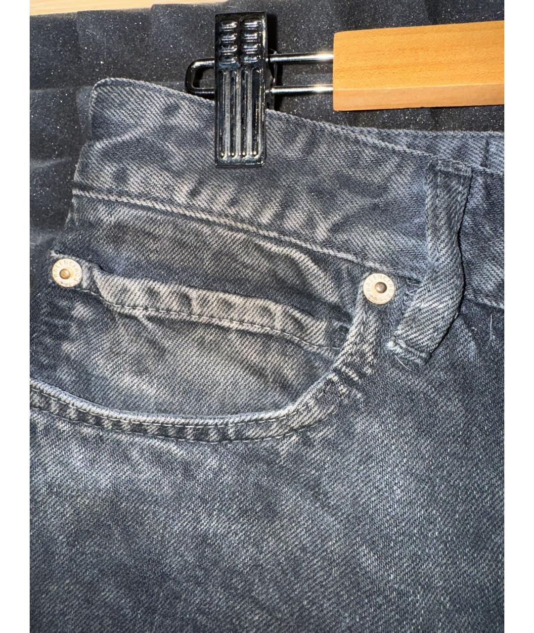 BALENCIAGA Антрацитовые деним шорты, фото 5