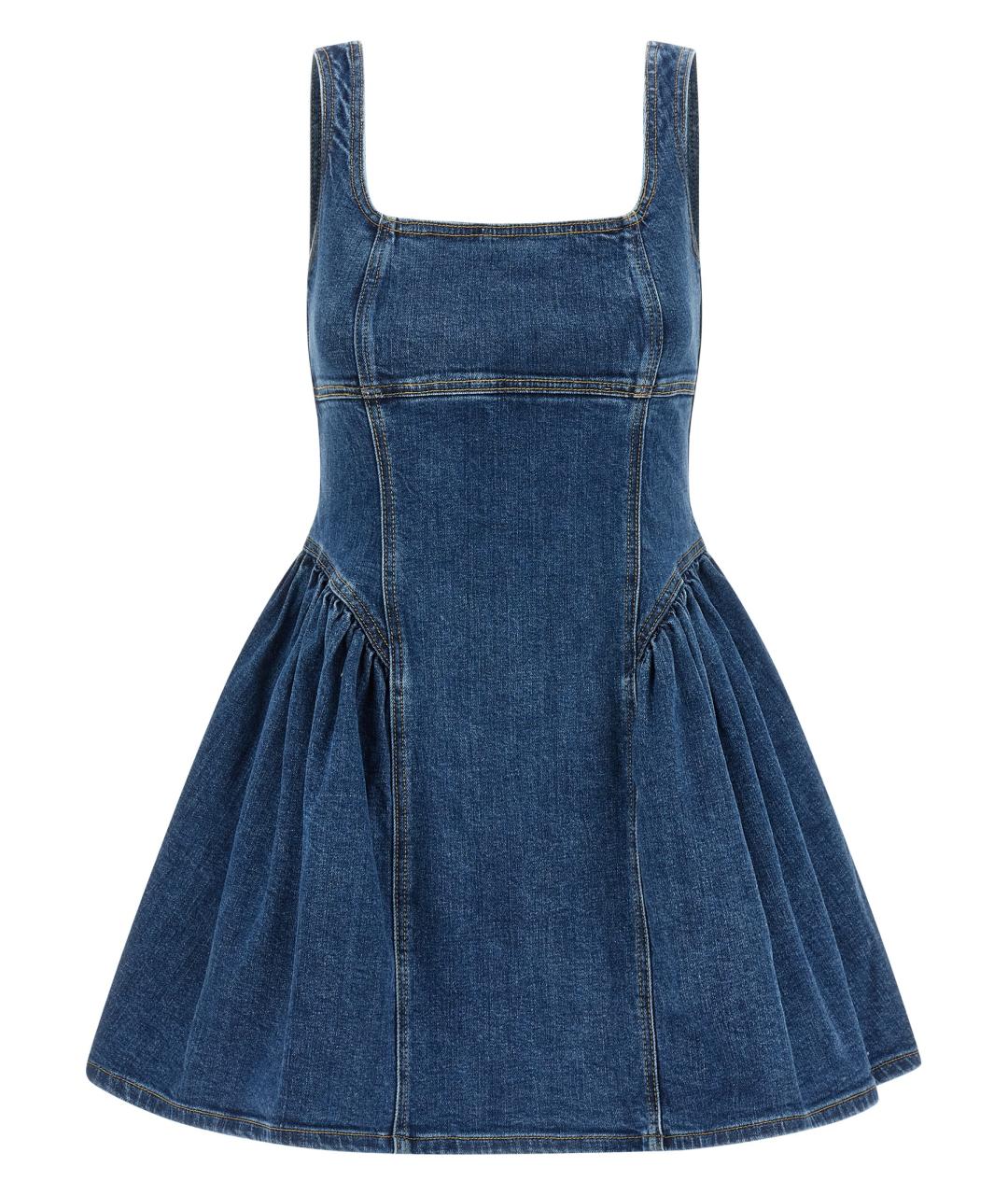 SELF-PORTRAIT Синее хлопковое повседневное платье, фото 1