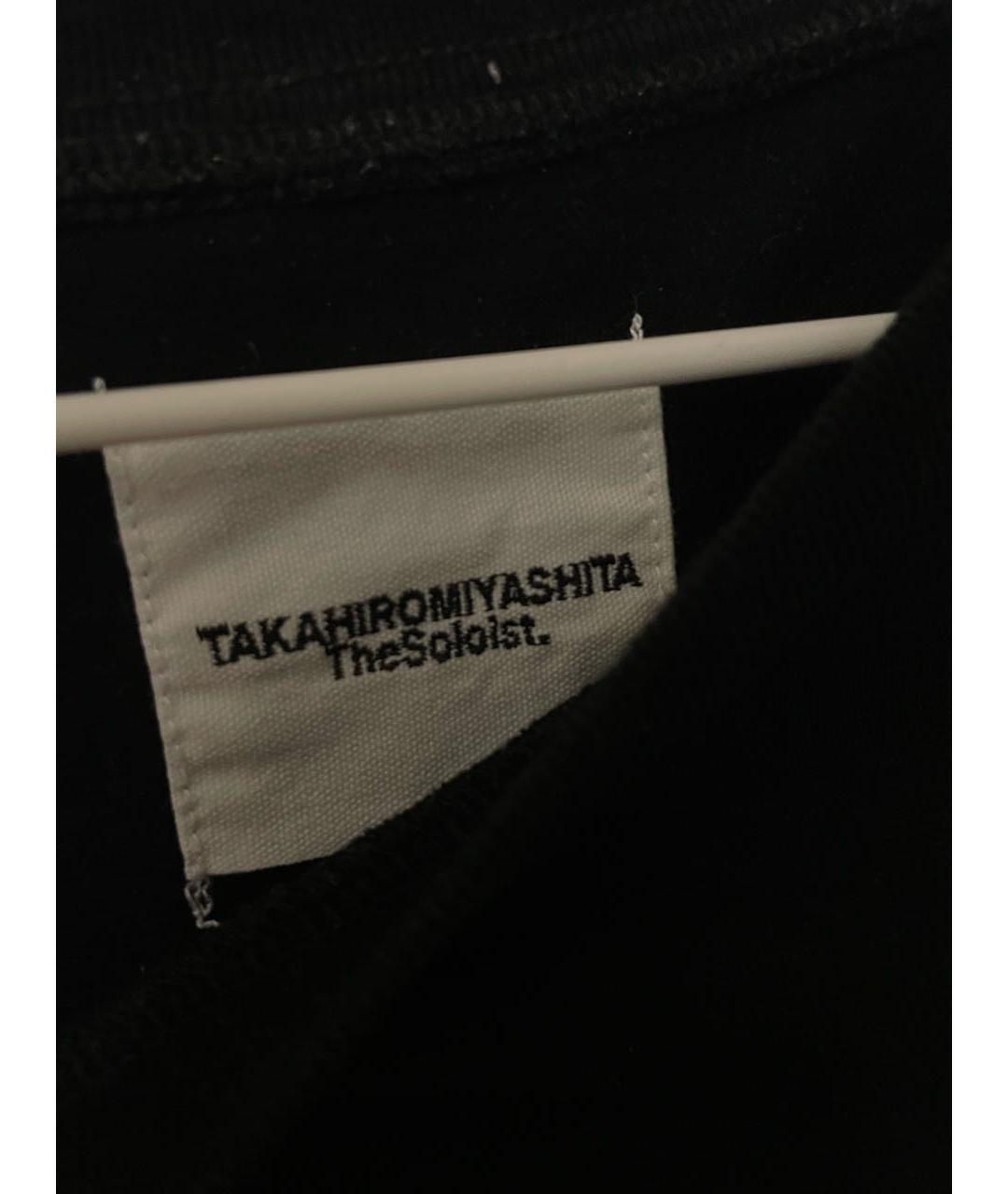 TAKAHIROMIYASHITA THE SOLOIST Черная хлопковая футболка, фото 3