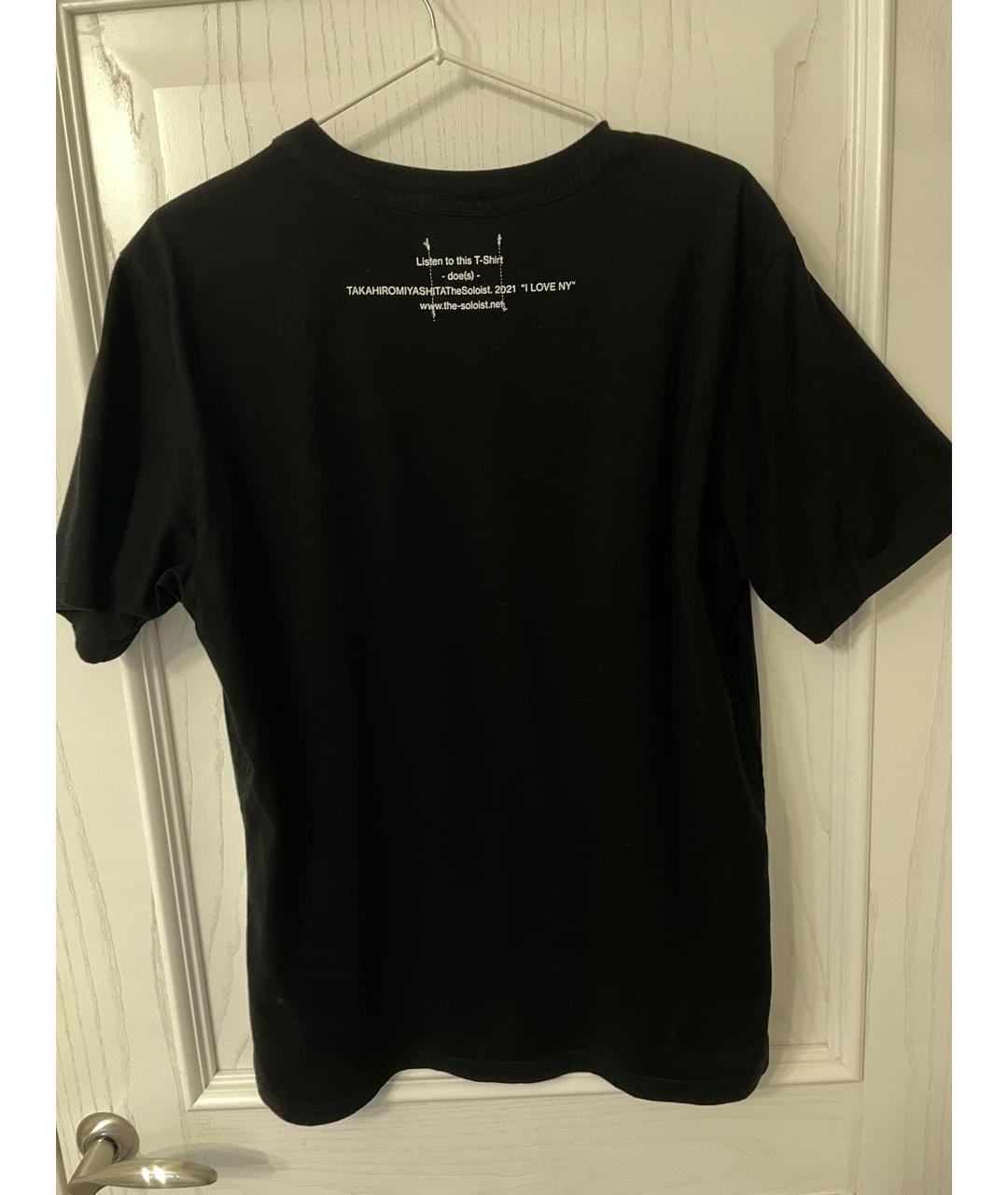 TAKAHIROMIYASHITA THE SOLOIST Черная хлопковая футболка, фото 2