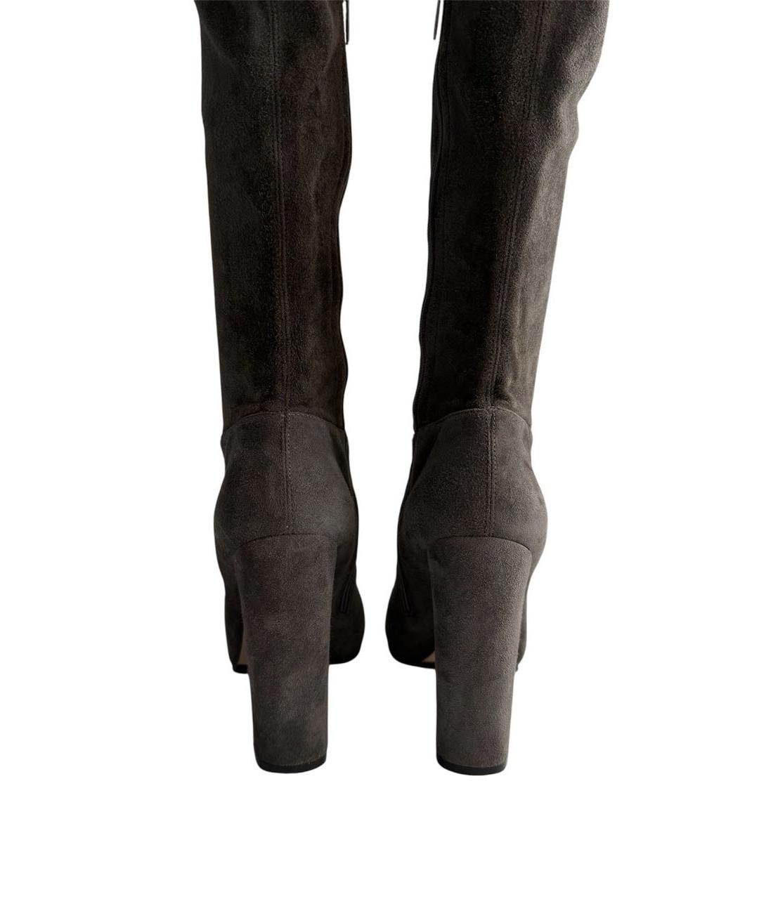 LE SILLA Серые замшевые ботфорты, фото 4