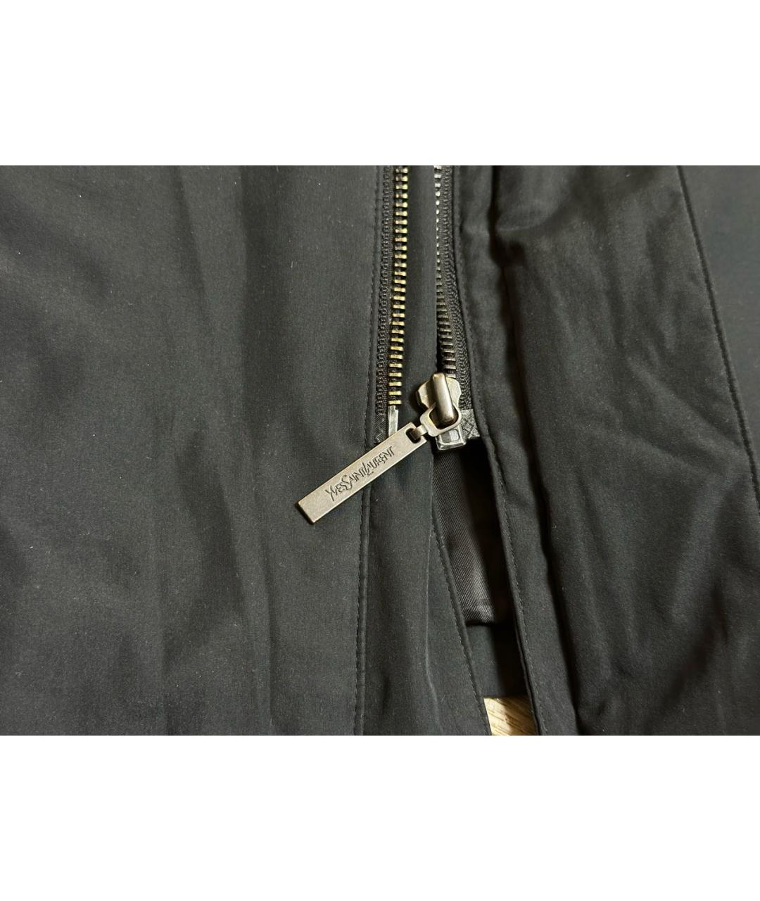 YVES SAINT LAURENT BEAUTY Черное полиэстеровое пальто, фото 5