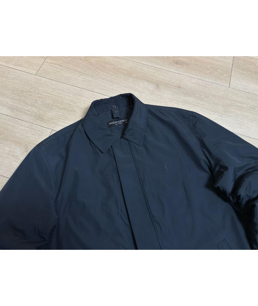 YVES SAINT LAURENT BEAUTY Черное полиэстеровое пальто, фото 2