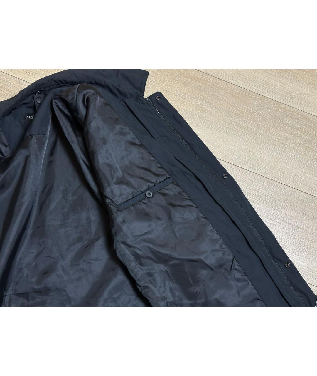 YVES SAINT LAURENT BEAUTY Черное полиэстеровое пальто, фото 6