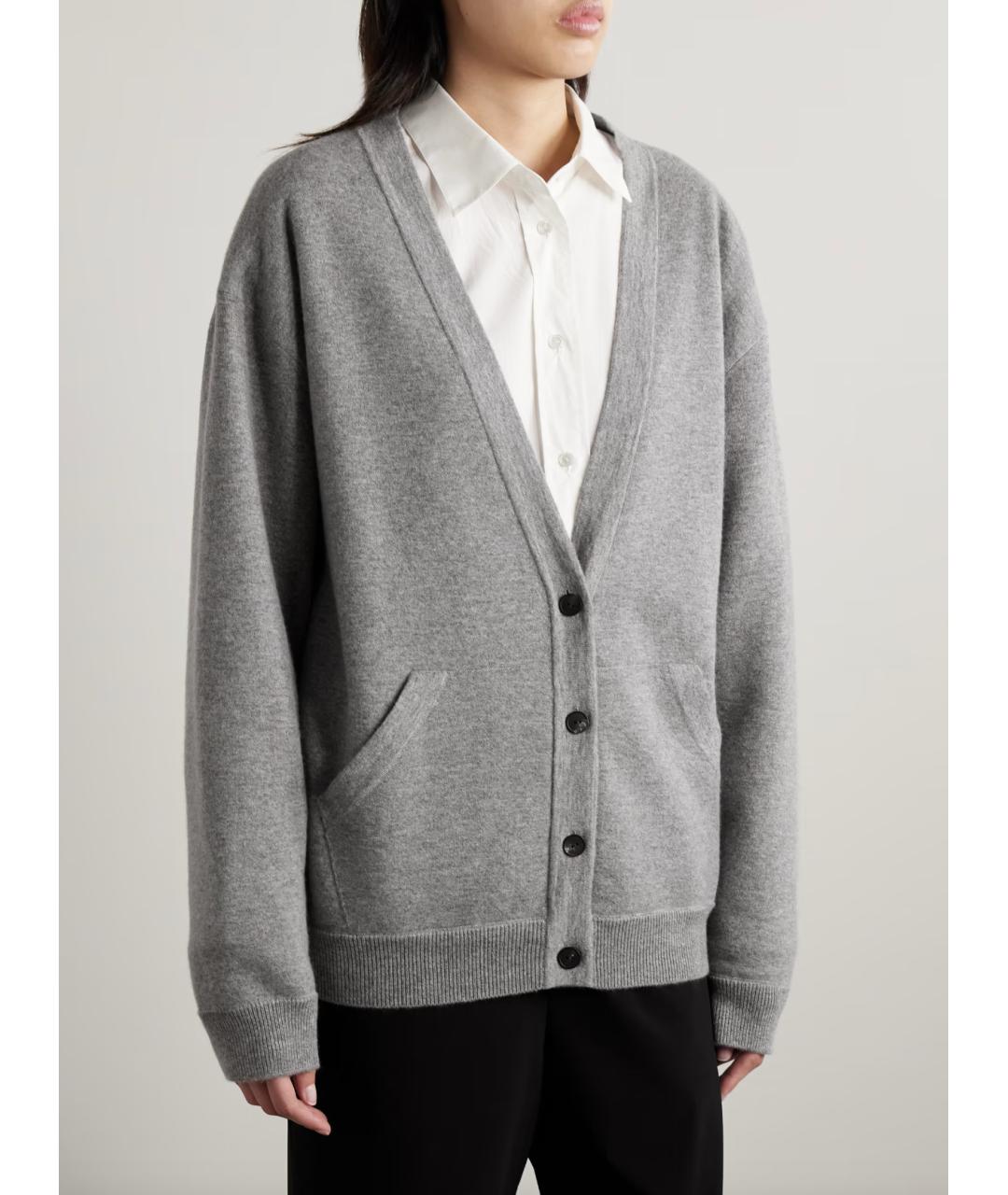 THE ROW Серый кашемировый костюм с брюками, фото 2