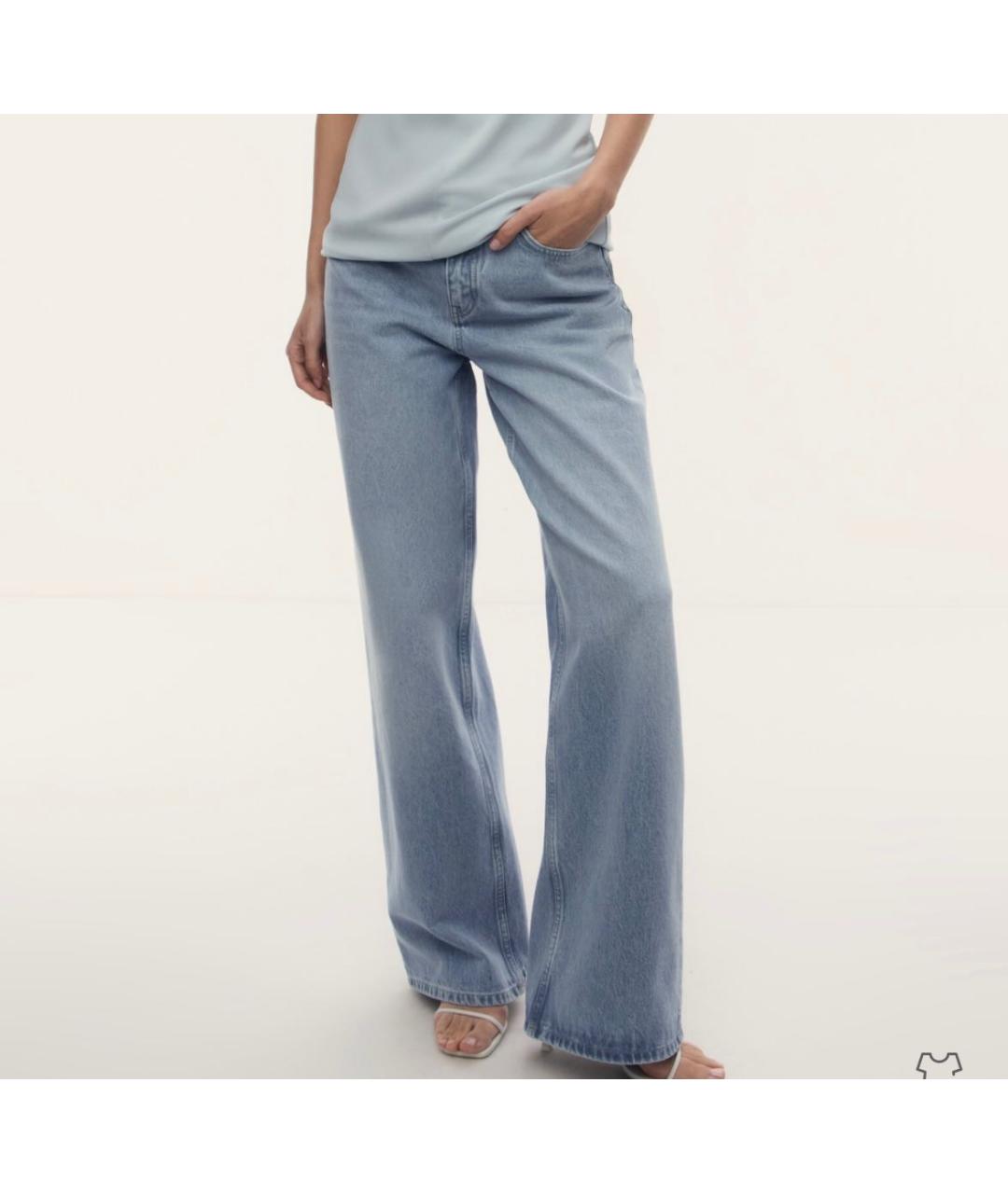 12 STOREEZ Голубые джинсы клеш, фото 5