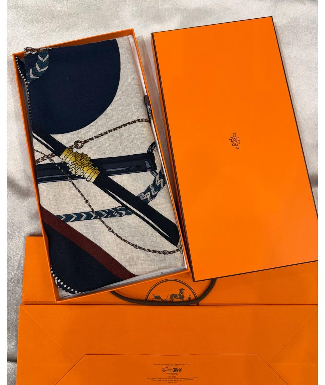 HERMES Мульти кашемировый платок, фото 3