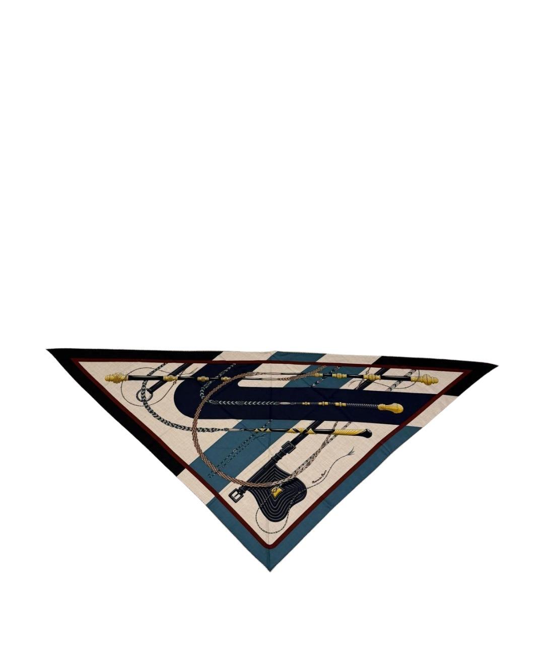 HERMES Мульти кашемировый платок, фото 1