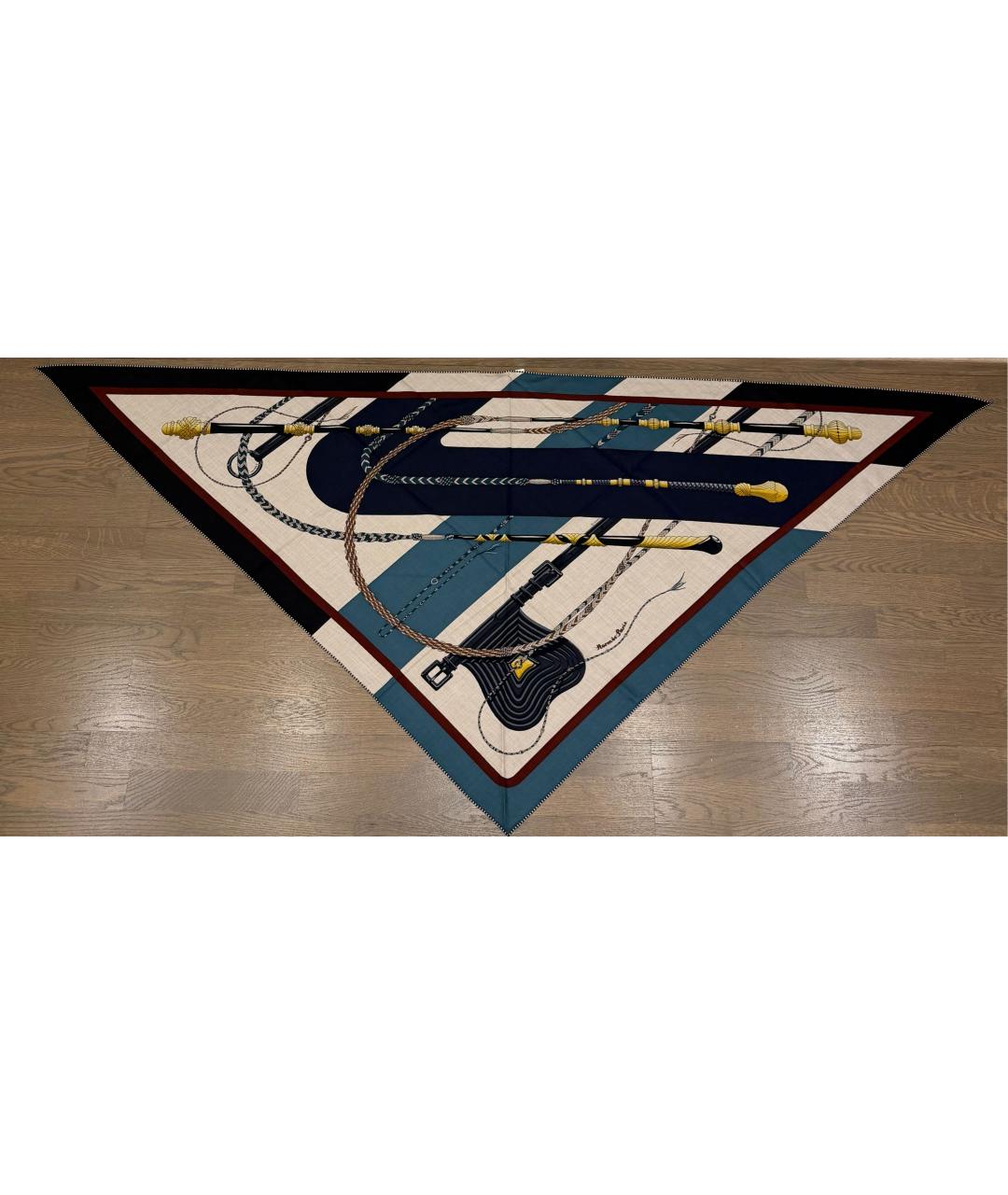 HERMES Мульти кашемировый платок, фото 5