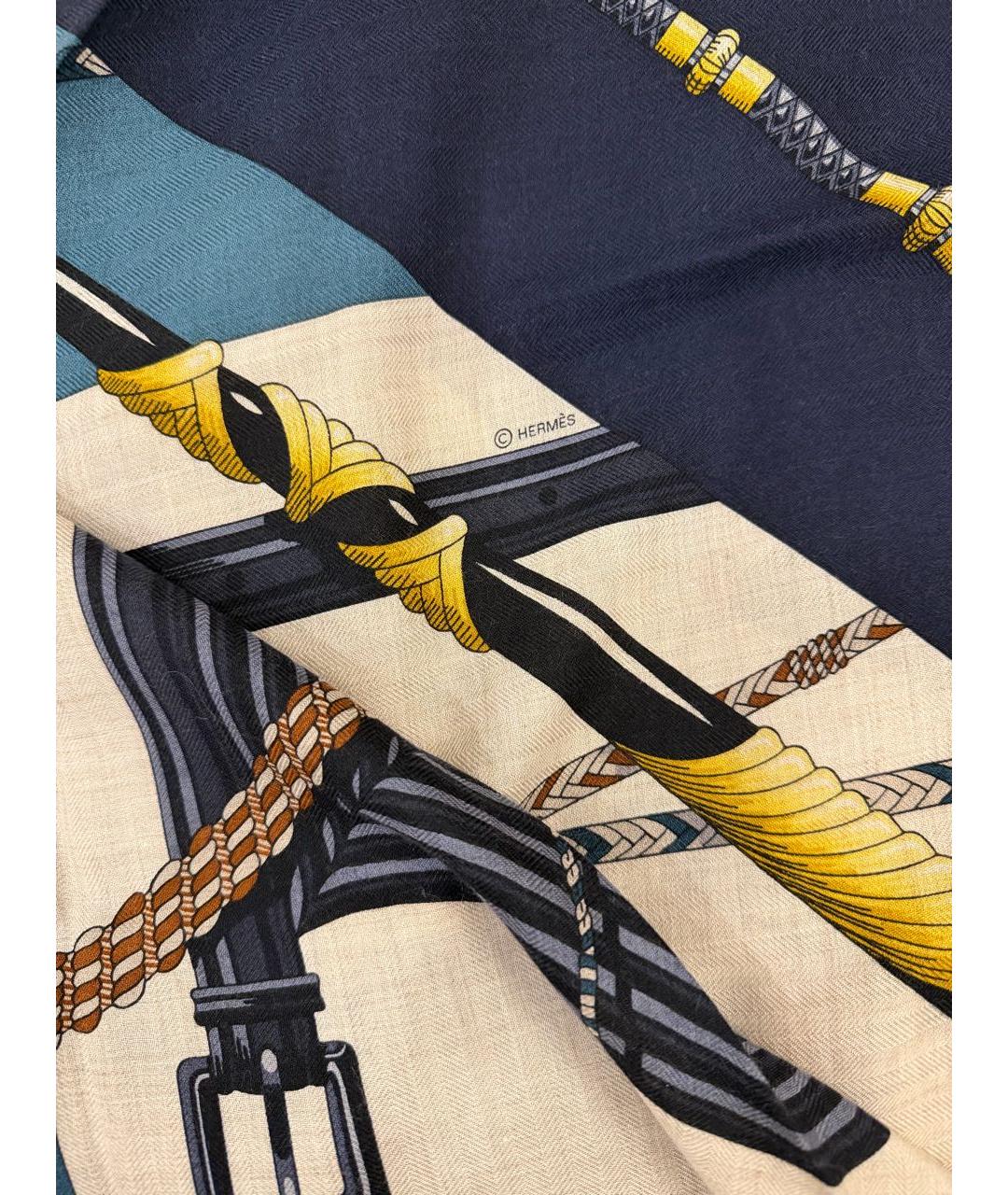 HERMES Мульти кашемировый платок, фото 4