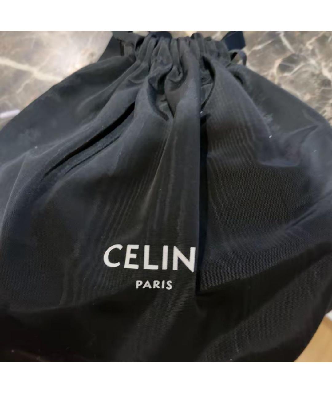 CELINE Коричневая кожаная сумка с короткими ручками, фото 8