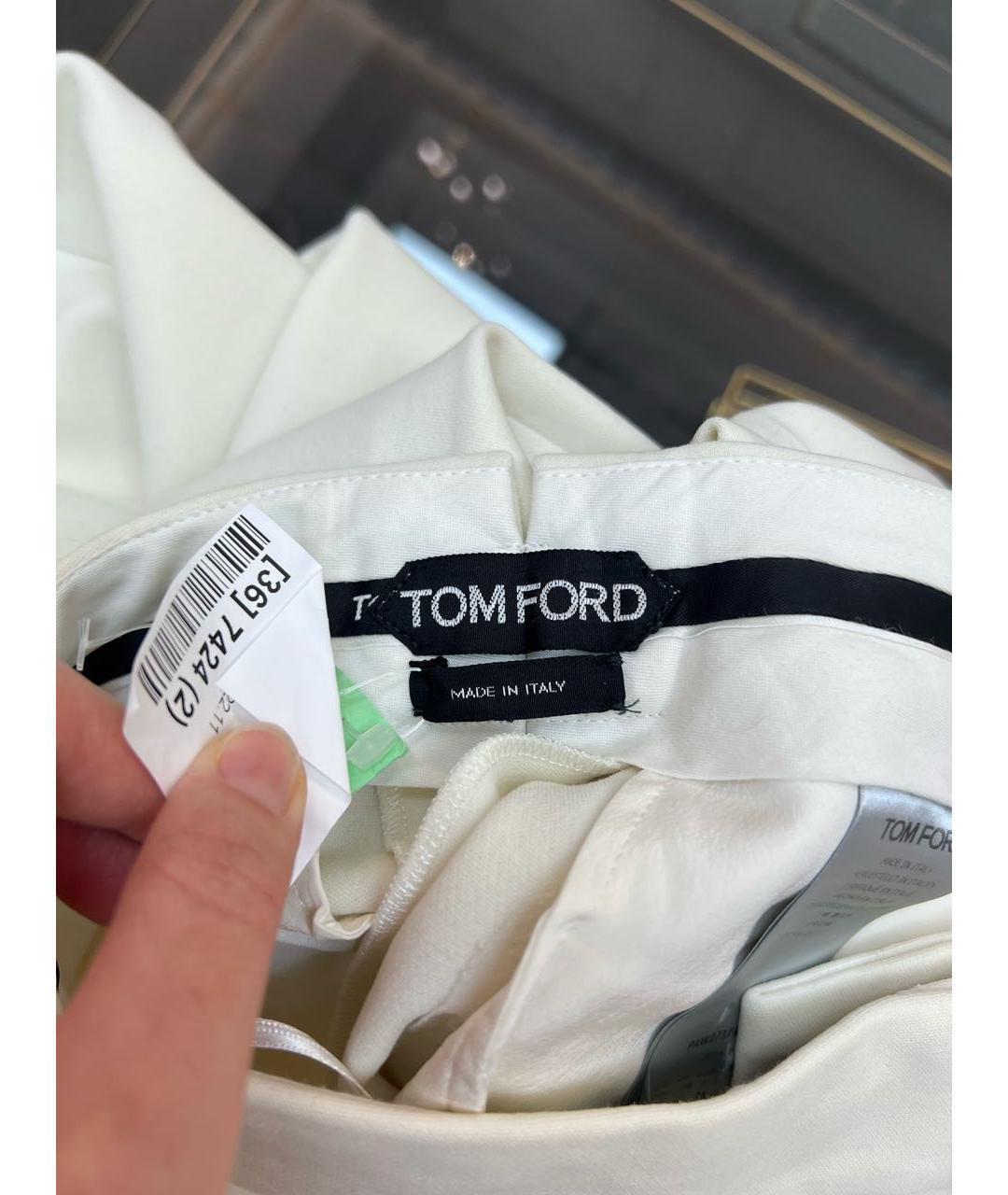 TOM FORD Бежевые брюки узкие, фото 3