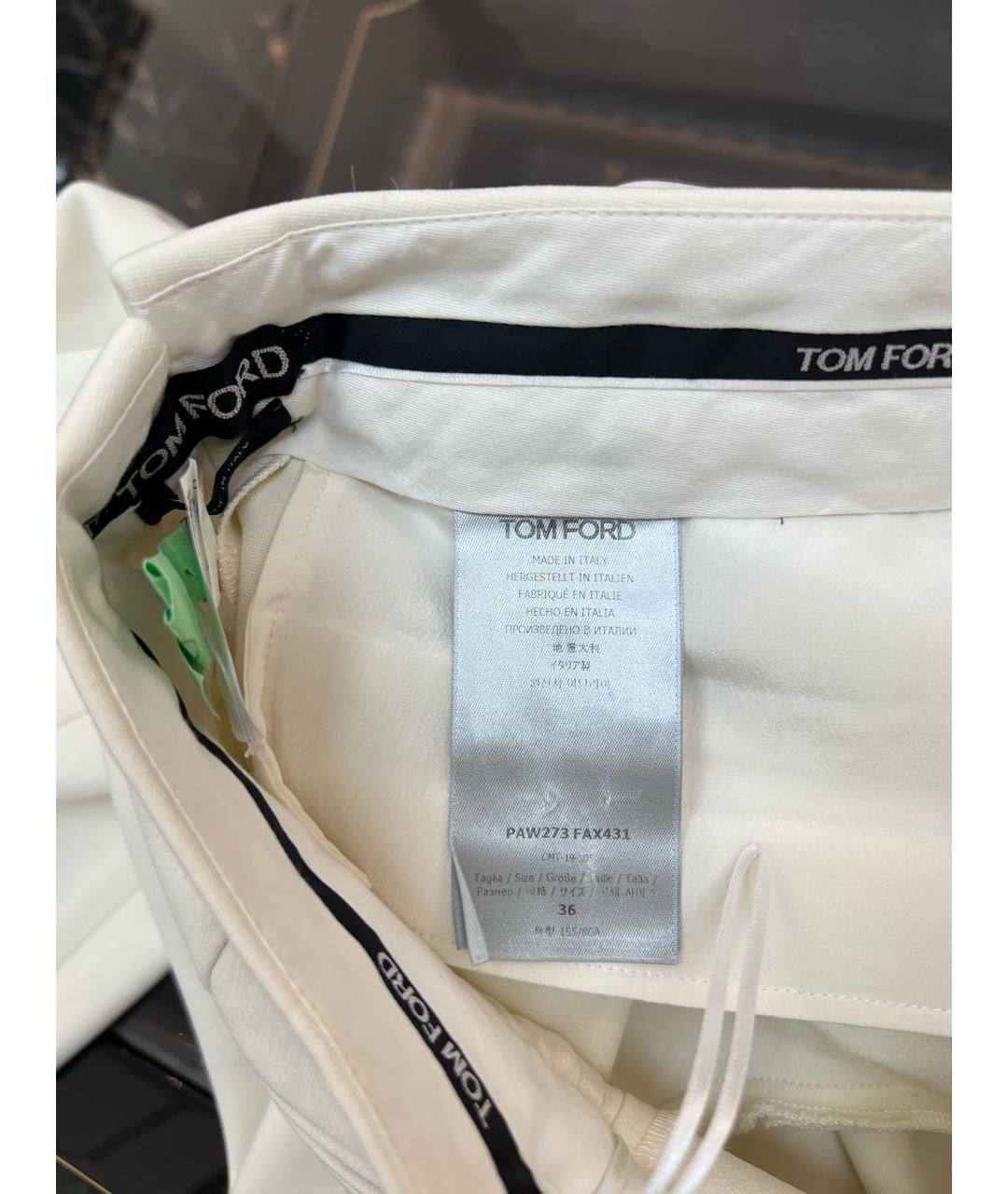 TOM FORD Бежевые брюки узкие, фото 5