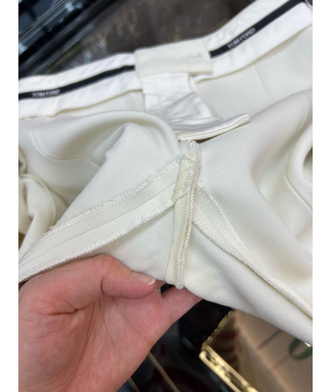 TOM FORD Бежевые брюки узкие, фото 8