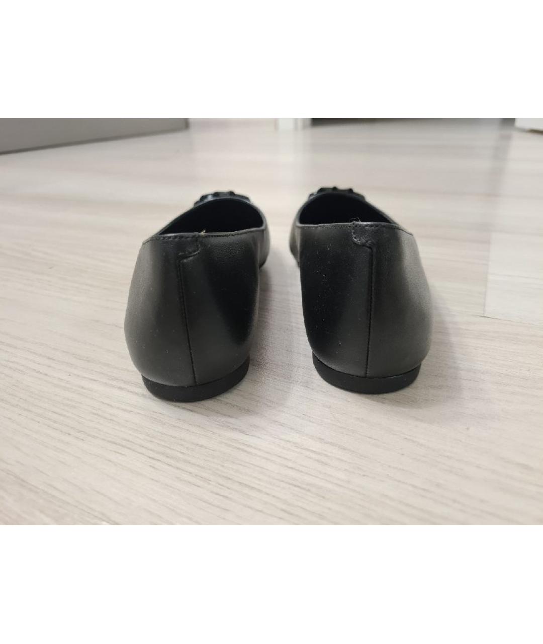 MICHAEL KORS Черные кожаные балетки, фото 4